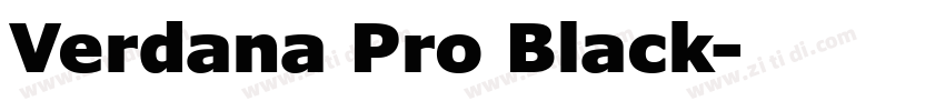 Verdana Pro Black字体转换